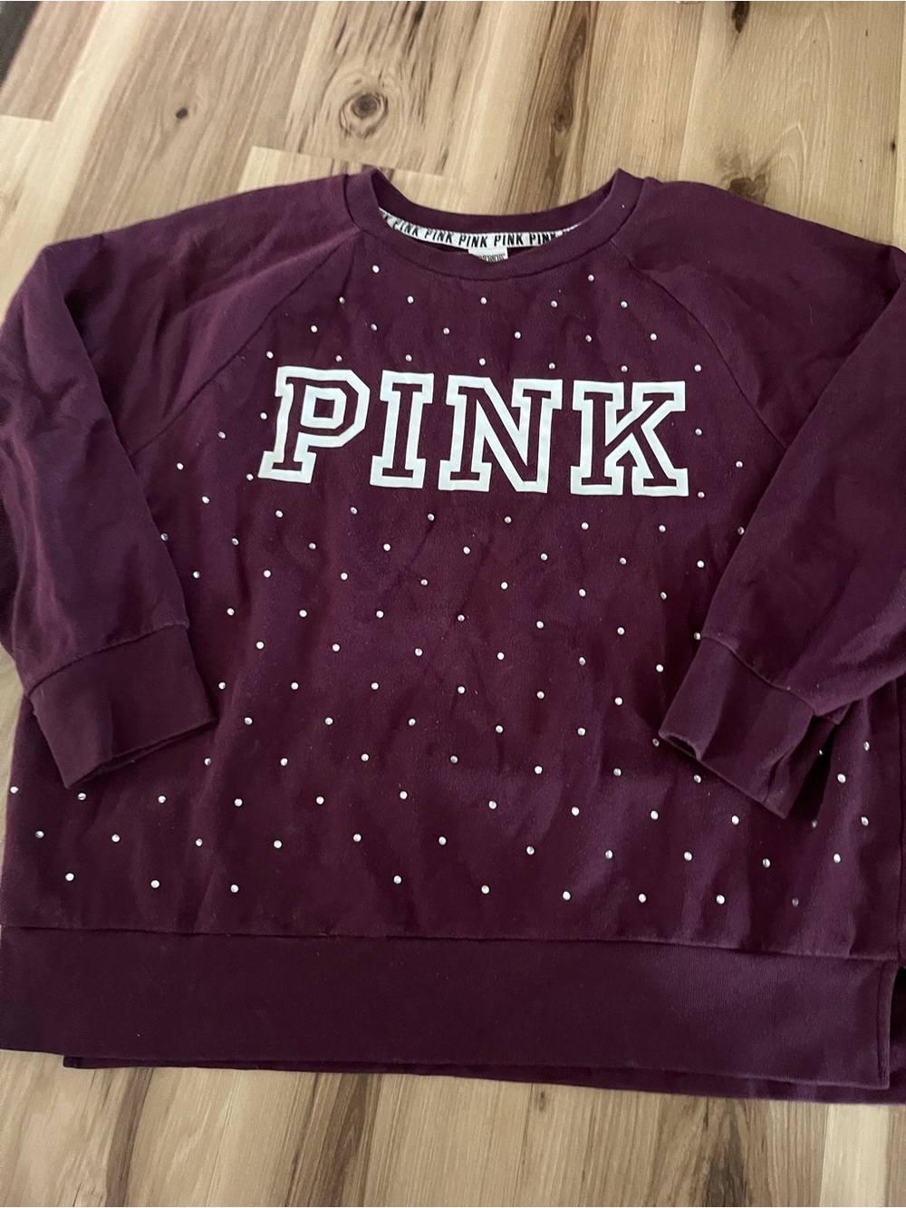 Victoria’s Secret PINK Bling Sweatshirt, Size L Y2K Vintage